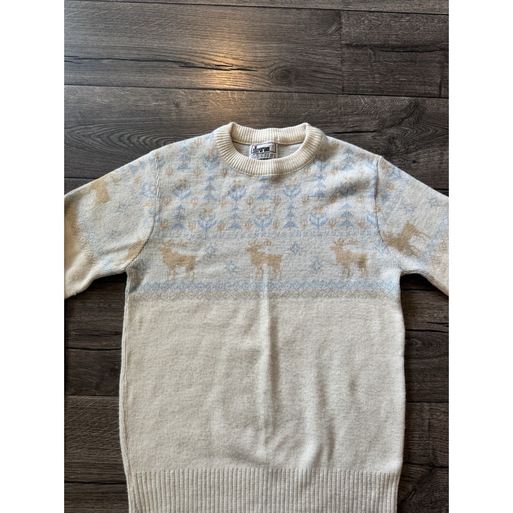 Vintage Forum Sweater Size Medium 100% Wintuk Reindeer‎ PullOver - Picture 2 of 8